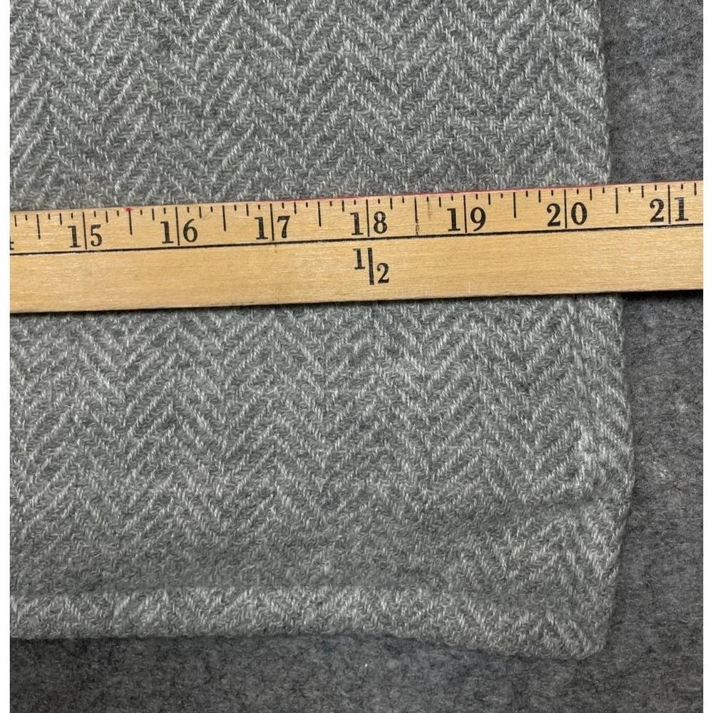 Ralph Lauren Wool Cashmere Herringbone Pillow Cover Gray 20x15